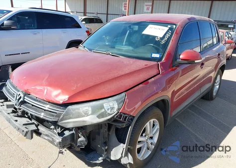 2013 Volkswagen Tiguan S из США, поврежденный, VIN WVGBV7AX2DW006816
